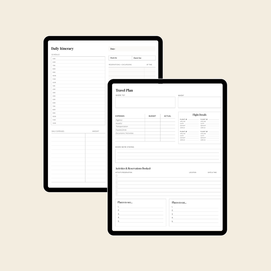 Travel Planner Template The Dailee