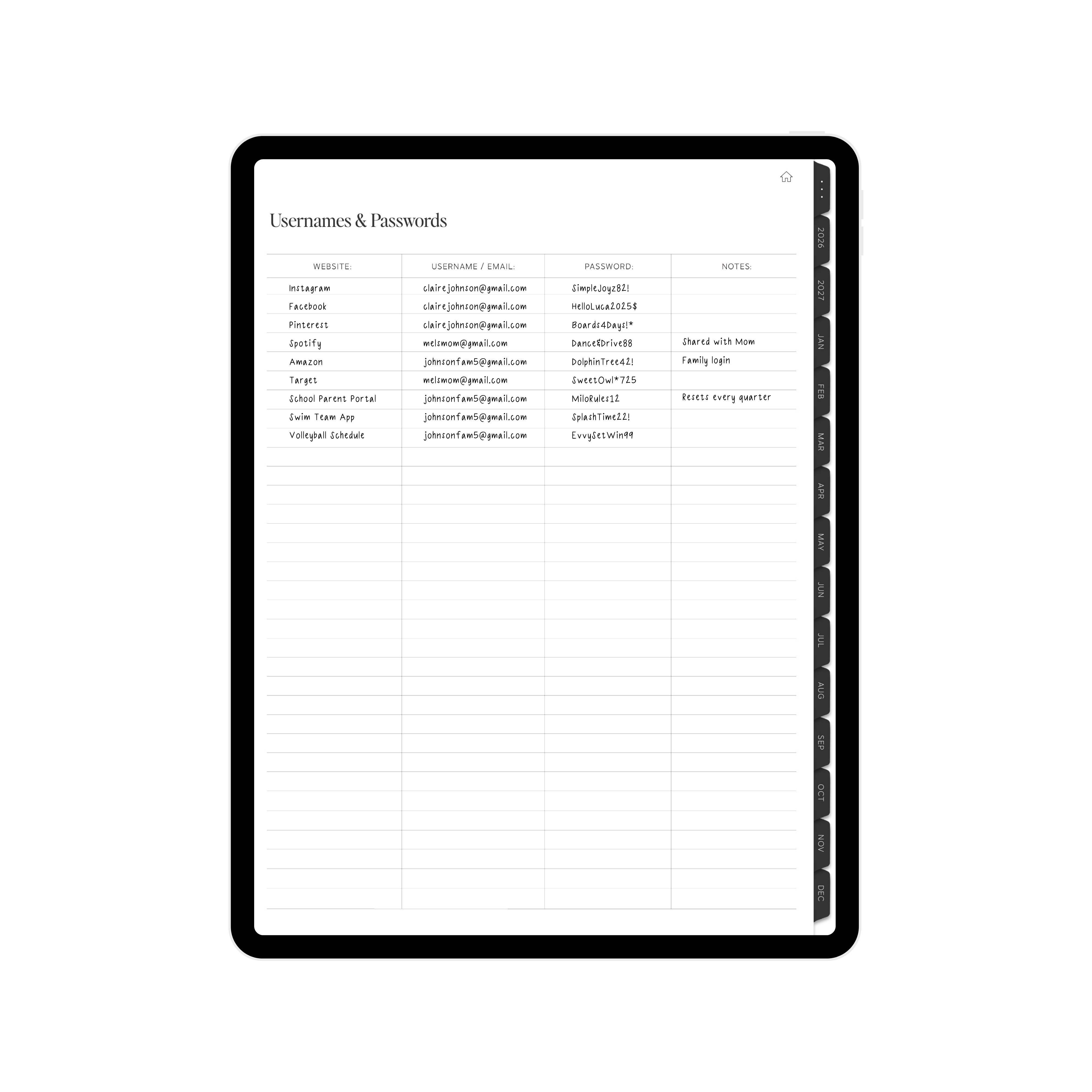 Digital Planner for Moms - Page 8