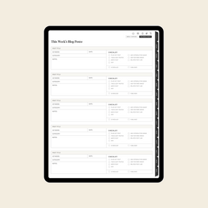2024 iPad Blogging Planner