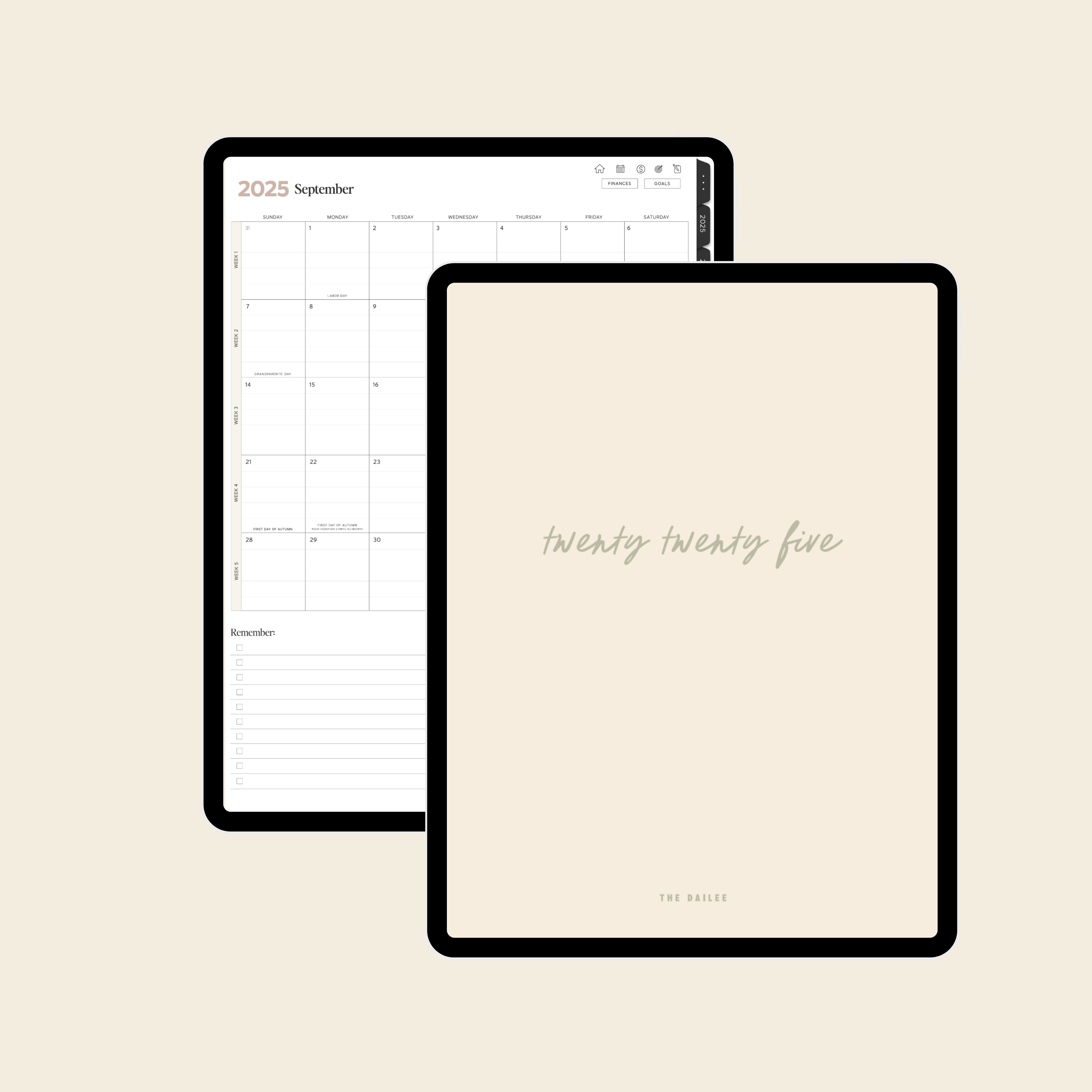 2025 iPad Daily Planner